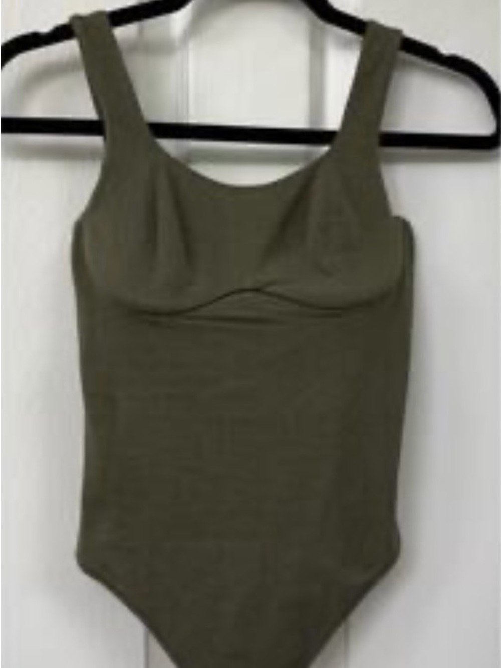 NWOT  Victoria secret Olive Green Women's Scoop Neck Tank Bodysuit